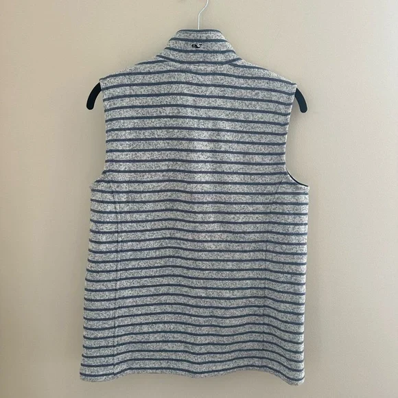 Vineyard Vines Women’s Fleece Striped Zip Vest - Picture 2 of 4